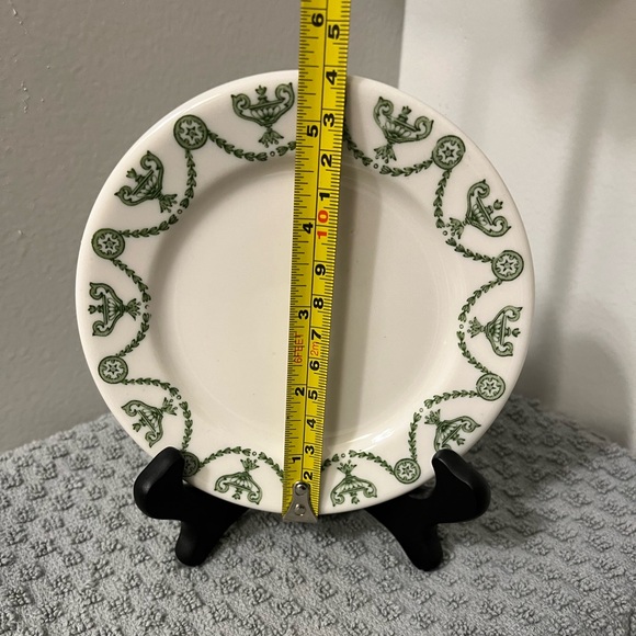 St Elmo Syracuse China Green Garland & Urn Ceramic Bread Plate 5 1/2 inch - Picture 7 of 7